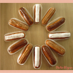 Eclairs vanille-café-chocolat