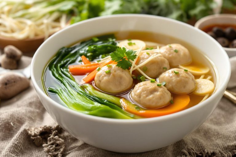 Bouillon gourmand aux boulettes de poulet et légumes de Cyril Lignac.jpg
