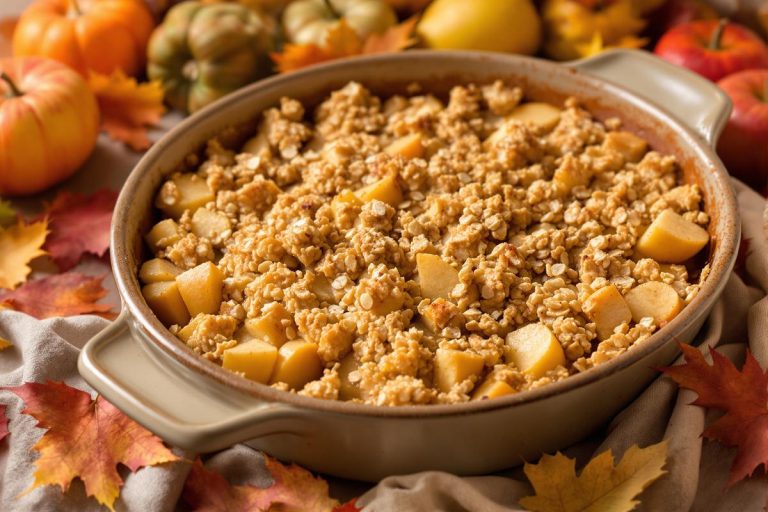 Ce crumble d’automne tient en 4 ingrédients : une douceur qui disparaît en un clin d’œil.jpg