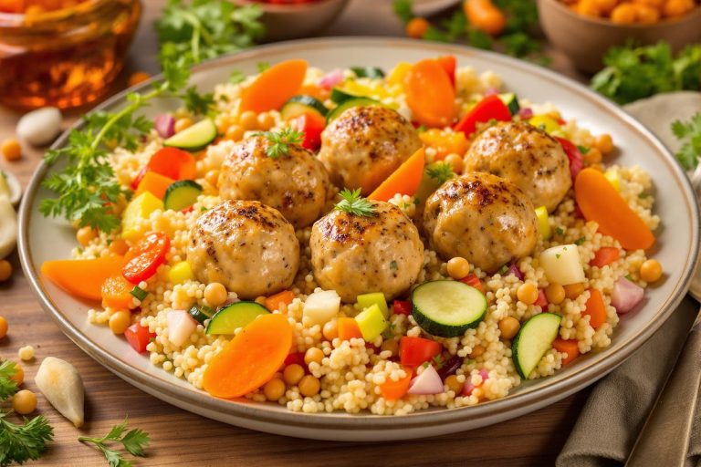 Couscous de légumes et boulettes de poulet de Cyril Lignac.jpg