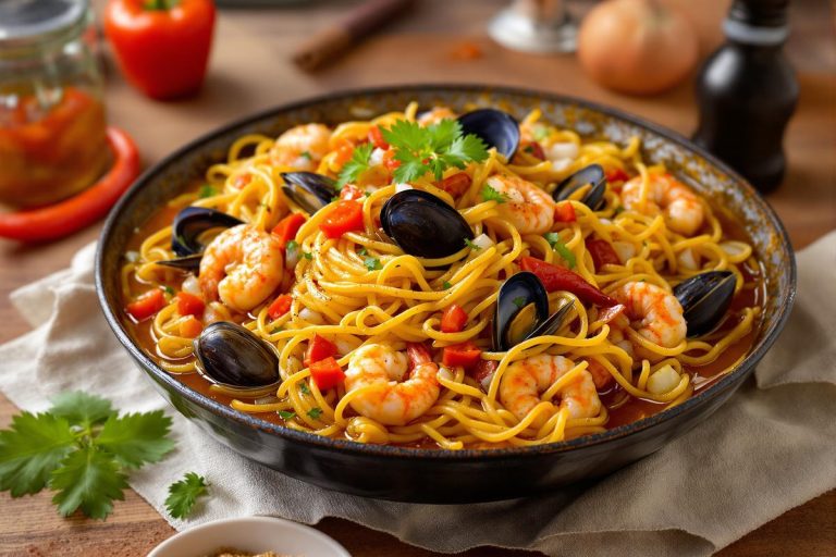 Il ne vous faudra qu'une seule casserole pour ces pâtes façon paella !.jpg