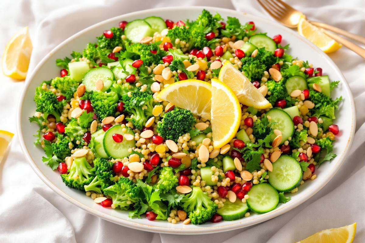 Taboulé vert aux amandes et raisins blancs de Cyril Lignac.jpg