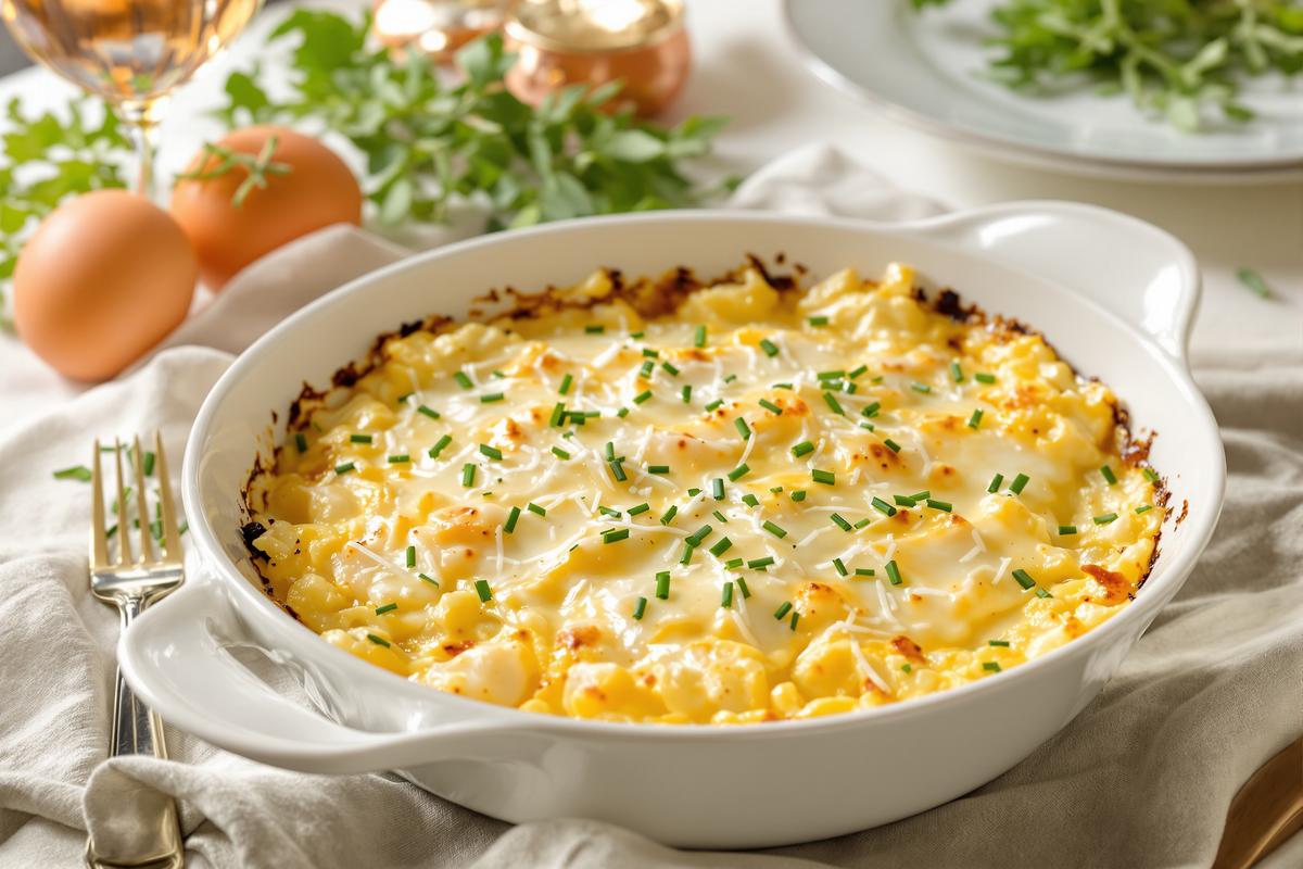 Gratin d'œufs brouillés au poisson blanc et sauce hollandaise de Cyril Lignac.jpg