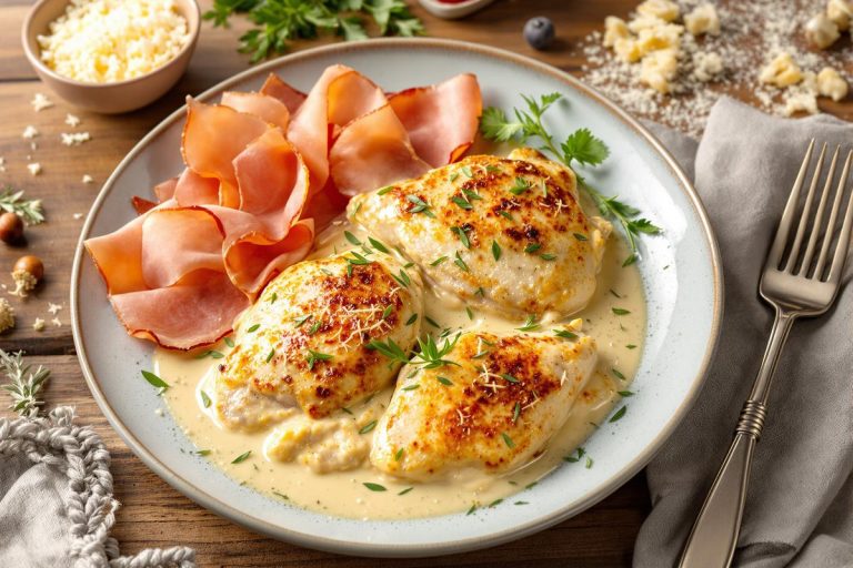 Le poulet mijoté crémeux au parmesan et jambon de Parme, parfait pour régaler toute la famille ce week-end.jpg