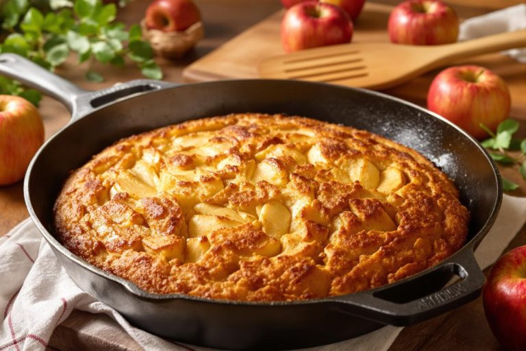 Voici le gâteau aux pommes sans four qui séduit tout le monde : prêt en un rien de temps à la poêle.jpg